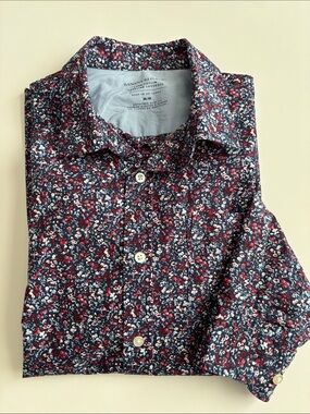 Banana Republic Men’s Floral Print Button Down Shirt, M